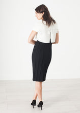Load image into Gallery viewer, Layered Contrast Dress in Cream/Black